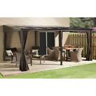 772830156744 Sojag Pompano Wall Mounted Sun Shelter 10 X 12 Dark Brown
