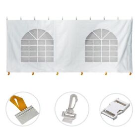 Bt-swst720cw 7x20foot Cathedral Window Sidewall For Canopy Tent Waterproof 14 Oz Vinyl Wall