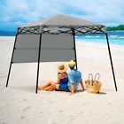 Op70298gr 7x7 Ft Slant Leg Pop-up Canopy Tent Shelter Adjustable Portable Carry Bag Gray