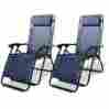 80009000022 Caravan Canopy Zero Gravity Chair Recliner Oversized Infinity Blue Pack Of 2