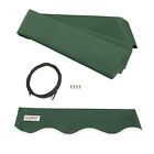Fab8x6.5green39 8x6.5 Aleko Fabric Replacement For Ft Retractable Awning Green Color 013964850291