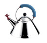 9093 Alessi Kettle Whistles Stainless Steel Modern Blue 973569010981