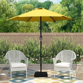 1m300001-y Abble 7.5ft Patio Umbrella With Crank Handle Market 6 Ribs