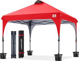 2usvc0224a22aj05rdfr Abccanopy Pop Up Canopy Tent 10x10 Instant Portable For Camping Beach Red