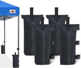 Abccanopy 711181643404 150 Lbs Extra Large Canopy Sand Bags 4-pack Black Without