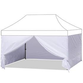 Abccanopy 840109929433 Side Wall 10x15 White 4 Walls Only Not Including Frame And Top