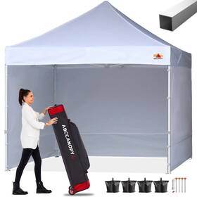 B07lc7125v Abccanopy Easy Pop Up Canopy Tent With Sidewalls 10x10 Commercial -series White