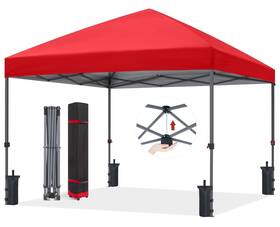 Basic01 Abccanopy Durable Easy Pop Up Canopy Tent 10x10 Red