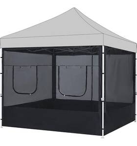 Spfm104tcbk Abccanopy Food Booth Sidewall Kit Set Of 4 Fits 10ft X Straight Leg Canopy Canopy/s