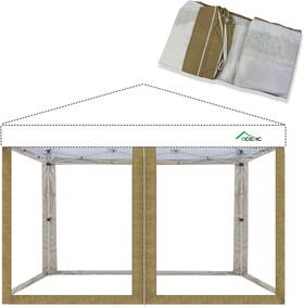 Sw04-4 Acepic Gazebo Mosquito Netting 10ft X Mesh Net Screen 4-panel Sidewall Zipper