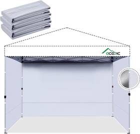Z25p Acepic Canopy Sidewalls For Pop Up Silvery White 10