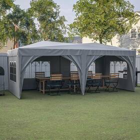 Acosure 045791335580 10ftx20ft Pop Up Outdoor Canopy With 6 Removable Sidewalls Portable Party Foldi