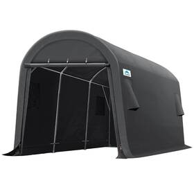 Advance Outdoor 941481679009 10x15 Ft Shelter Storage Shed Steel Metal Round Peak Roof Portable Garage Car