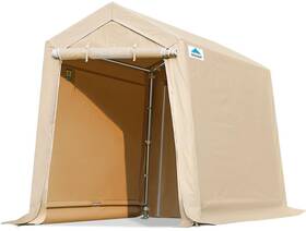 Advance Outdoor 941481690370 6x8 Ft Portable Storage Shelter Shed With 2 Rolled Up Zipper Doors And
