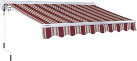Advaning 814841020352 Premium Quality Manual Retractable Patio Awning 12ftx10ft Brick Red