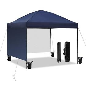 Sl-1010-wb Aergerger 10x10 Pop Up Canopy Tent With 2 Sidewalls Easy Outdoor Party Sun S