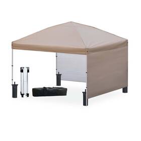 Sl-zp1010 Aergerger 10x10 Pop Up Canopy Tent With 2 Sidewalls Waterproof Shade Sand