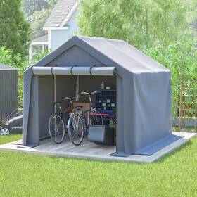 Afaif 705353712388 8 Ft. X All-weather Motorcycle Carport With Waterproof Uv-resistant Cover