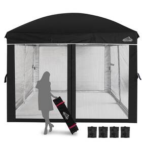 Aigocano 772168881790 Canopy Tent With Netting Screen 10x10 Easy Pop Up Gazebo For Outdoor Parties