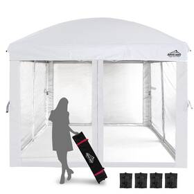 Aigocano 772168881813 Canopy Tent With Netting Screen 10x10 Easy Pop Up Gazebo For Outdoor Parties