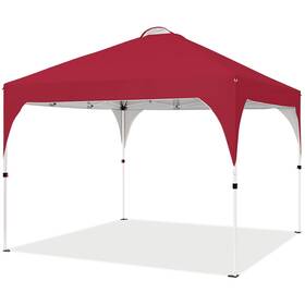 Tdyu8d0001 Alden Design Outdoor Canopy Tent With Stakes Ropes Sandbags For Patio Red