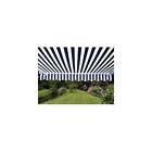 Aleko 16 X 10 Feet Motorized Retractable Patio Awning Blue White Stripe 013964954555