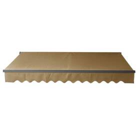 Aleko 703980254028 Patio Covers 12ftx10ft Manual Retractable Awning Black Frame Uv Polyester