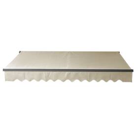 Ab-10-8-ivory Aleko Awning Retractable Patio Sun Shade 10 X 8 Ft Manual Outdoor Canopy Deck Shelter