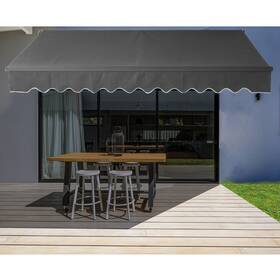 Abm16x10bk81 Aleko 16ftx10ft Motorized Black Frame Retractable Home Patio N/a