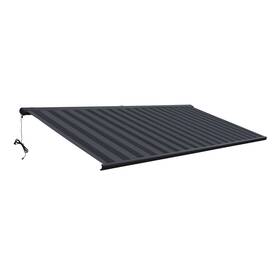 Af10x8nero Aleko Italian Series Full Cassette Motorized Patio Awning With App Remote Black