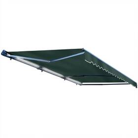 Awcl-16-10-fg Aleko Motorized Patio Awning Retractable 16 X 10 Feet Electric Half Cassette With Led