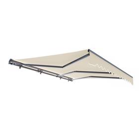 Awcl-16-10-ivory Aleko Deck Sun Shade Motorized Patio Awning Electric Retractable 16 X 10 Feet With Led