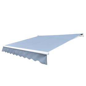 Awm-12-10-sg Aleko Retractable Electric Awning 12x10 Outdoor Patio Sunshade Deck Canopy Gray New