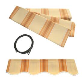 Fab-13-10-ms-yellow Aleko Patio Awning Replacement Fabric Canopy 13 X 10 Ft Yellow Backyard Garden Deck