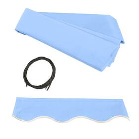Fab-13-10-sb-ap Aleko 13 Feet Awning Fabric Replacement Patio Canopy Blue Backyard Garden Deck Shade