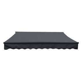 Hbdabm10x8bk Aleko Power Retractable Awning 10ft Black Frame Motorized Canopy Patio Color Polyester