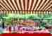 Aleko Patio Sunshade Multistripes Red Outdoor Retractable Deck Awning 13x10 013964716917