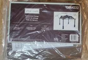 Gf-12s039b Allen Roth 749241409387 Replacement Canopy For Garden Treasures Pergola Gazebo Model Beige