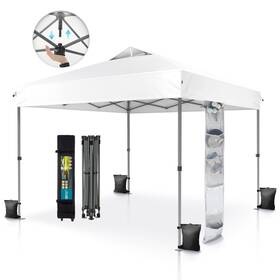 Ga029-wh-aj Alpha Joy 10x10ft Pop-up Instant Outdoor Canop White