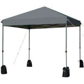 Zmwv064 Alpulon Pop-up Tents 8 Ft. X Gray Outdoor With Roller Bag And Sand Bags