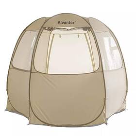 9018 Alvantor 9018#e6 Canopies 10ftx10ft Hexagon Pop Up Gazebo Canopy Vendor Booth Tent Beige