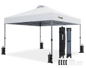 Amodc01w-n1-us-25129 Amada Homefurnishing 10x10 Pop Up Canopy - Center Lock One Push Instant Setup Gazebo Outdoor