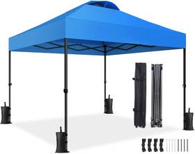 Qile-usamodc01bu-314 Amada Homefurnishing 10x10ft 1-person Setup Pop Up Canopy Tent - Easy Outdoor Sun Shade For