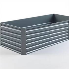 Amamoi 313031863835 80 Inch L X 40 W 19 H Galvanized Raised Garden Bed Gray Steel Outdoor P