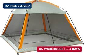 Amazon 840324426175 Basics Screened Canopy Tent 12 X Ft With Zippered Enclosure Upf50 S