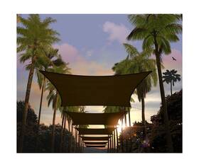 Ag10x13brown17 Amgo Custom Size 17ft X 22ft Brown Rectangle Square Sun Shade Sail Upf50 Agtap
