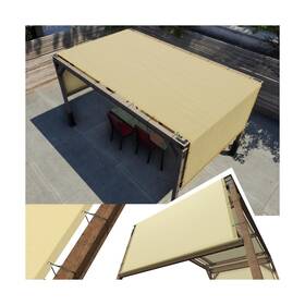 Agpg-tmp0816-beige Amgo 8ft W X 16ft L Beige Pergola Canopy Replacement Upf50 Top Cover Commerci