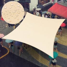 Amwtpr0712 Amgo 7ft X 12ft Beige Rectangle Waterproof Sun Shade Sail Upf50 Can