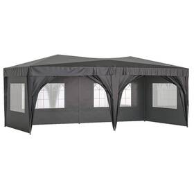Cx-cyw1-042 Amucolo Canopy Tent 20ft Rust Resistant Semi-permanent Sidewalls Steel Black
