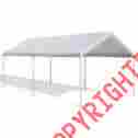 Anb1093 Caravan Canopy White Steel Carport 10 X 20 Feet Rv Storage Water Resistant Shade Outdoor Boat 0714573111093